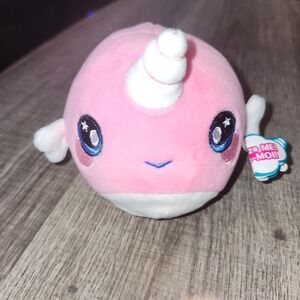 Squeezamals Narwhal Plush Pink Stuffed‎ Animal Toy Collectible Soft Cute